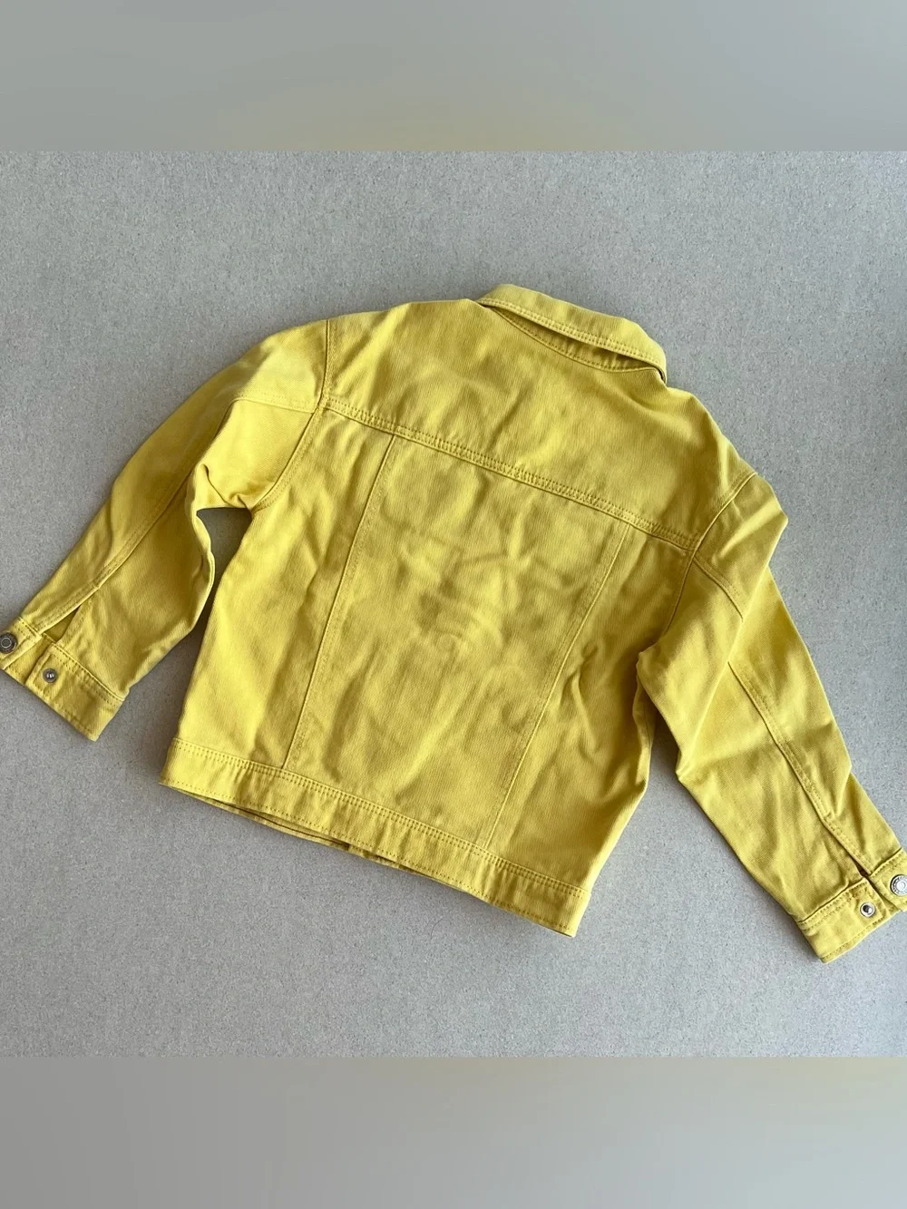 H&M Kids Yellow Denim Jacket, Size 7-8